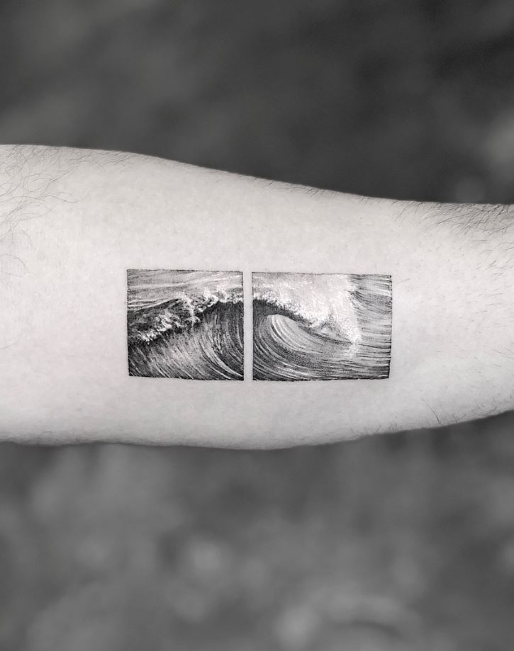 Wave Frame Tattoo