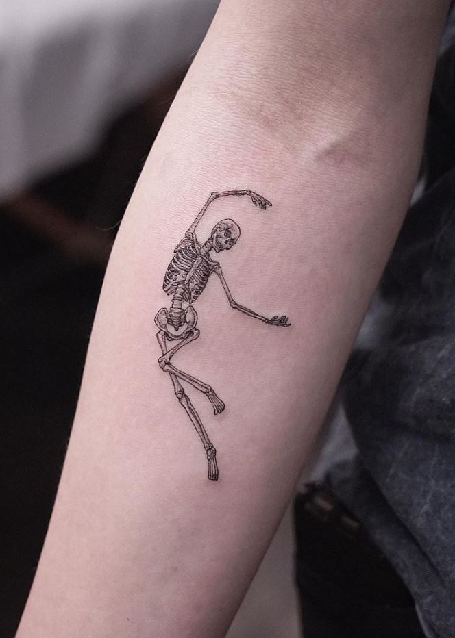 Dancing Skeleton Tattoo