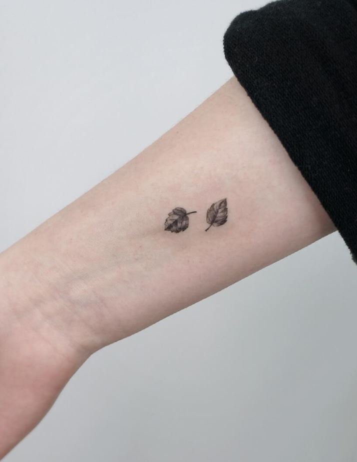 Tiny Leaves Tattoo