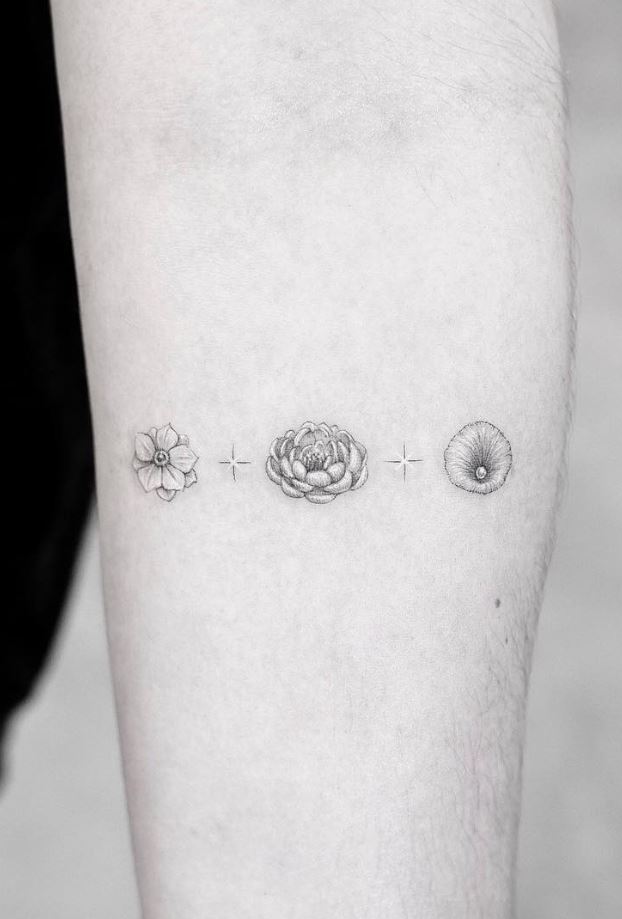 Tiny Flowers Tattoo