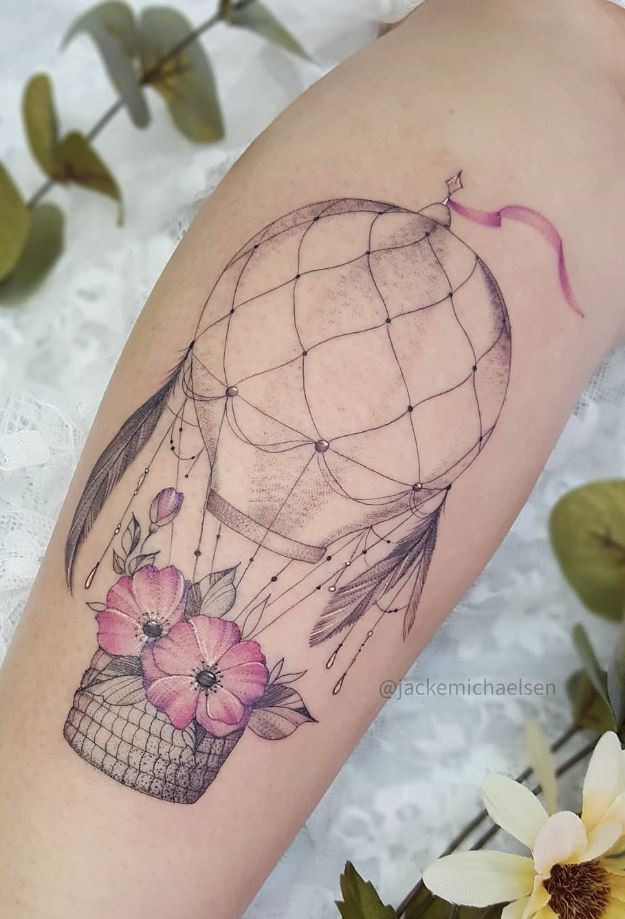 Flower Balloon Tattoo