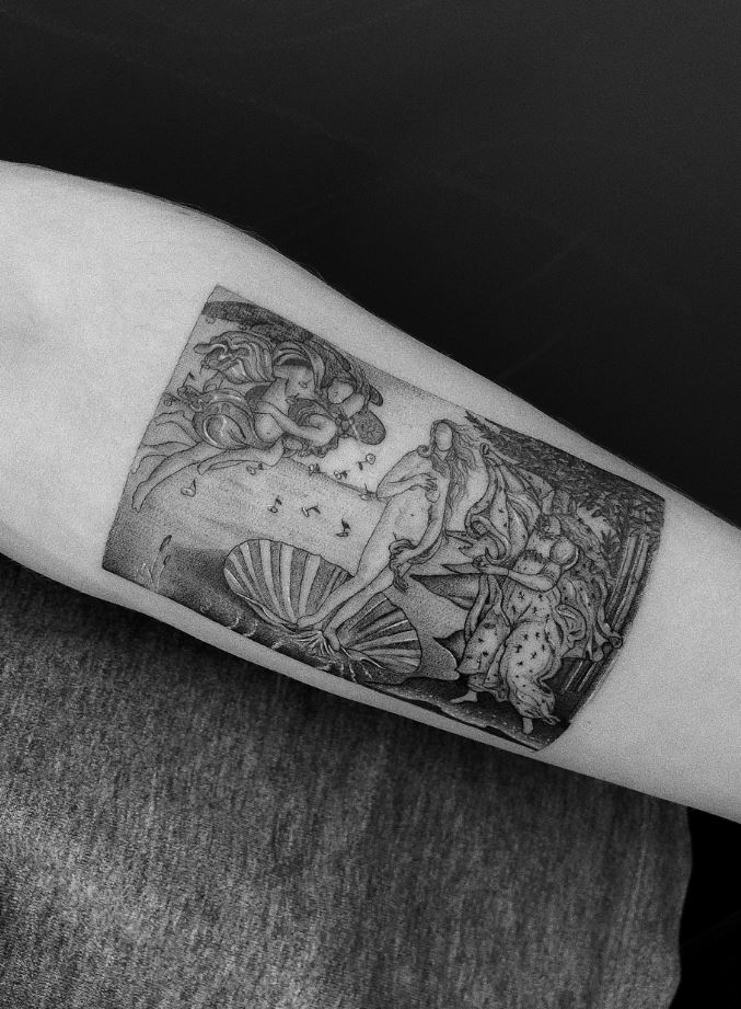 Sandro Botticelli’s The Birth of Venus Tattoo