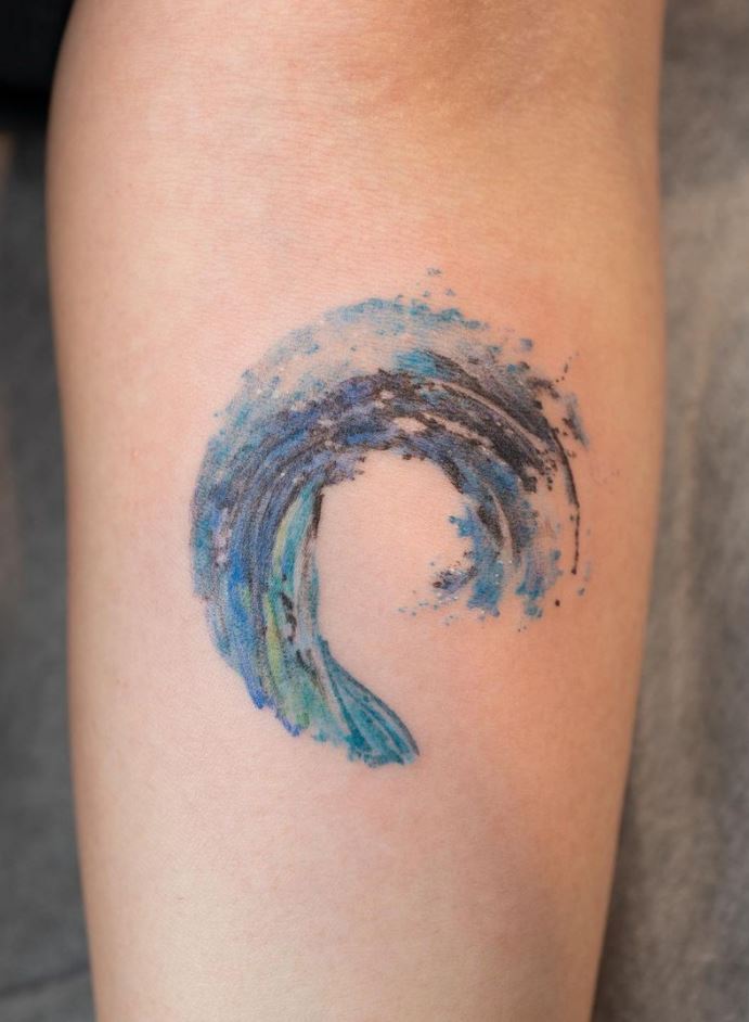 Outstanding Wave Tattoo