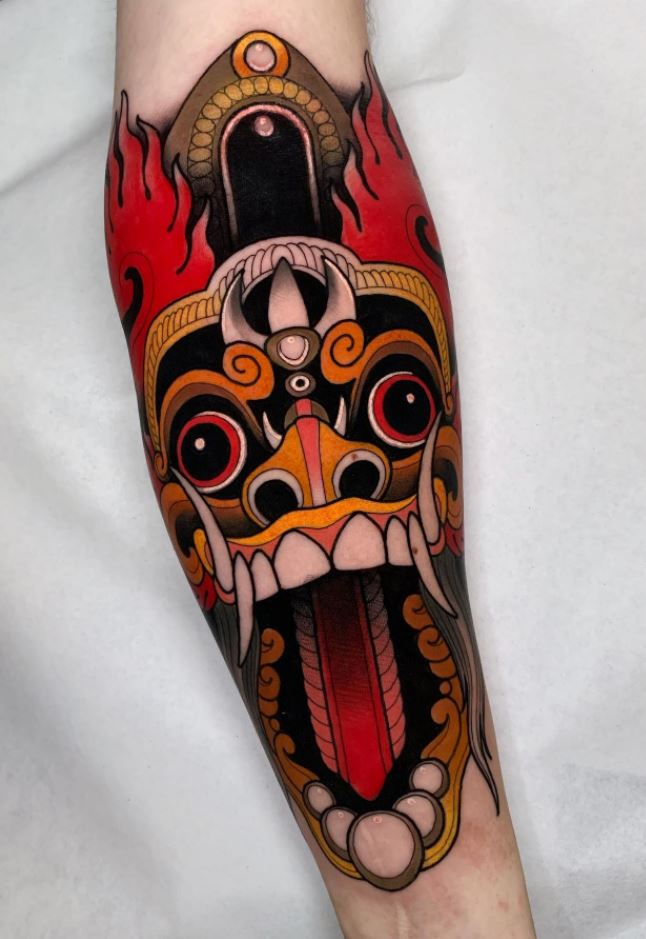 Balinese Mask Tattoo