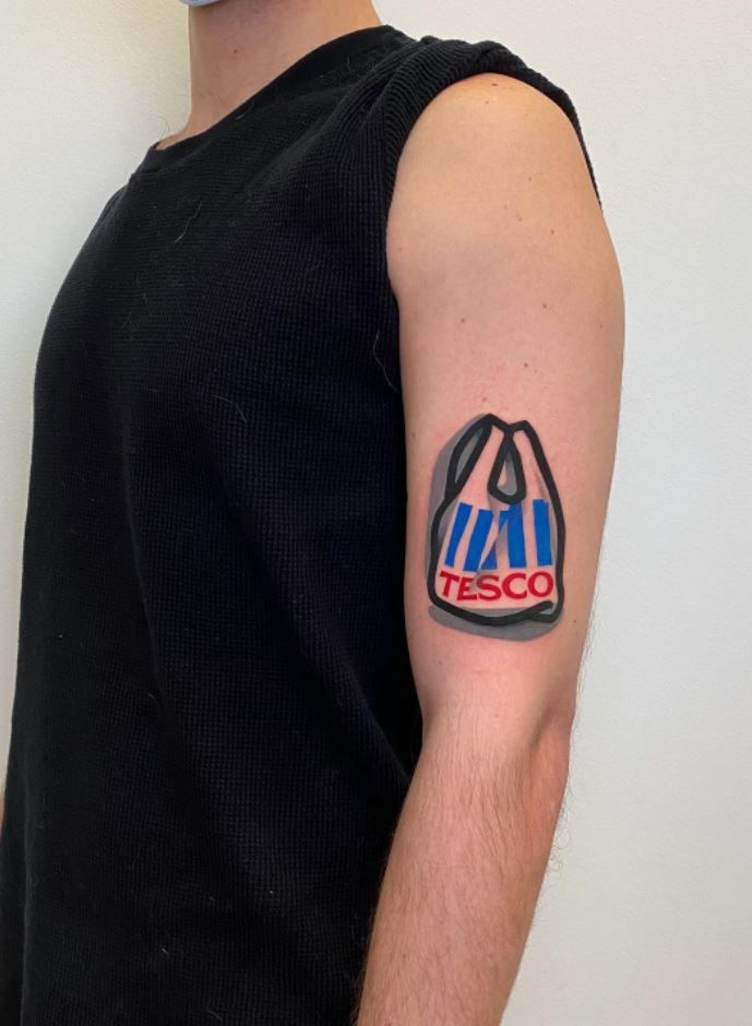 Tesco Plastic Bag Tattoo