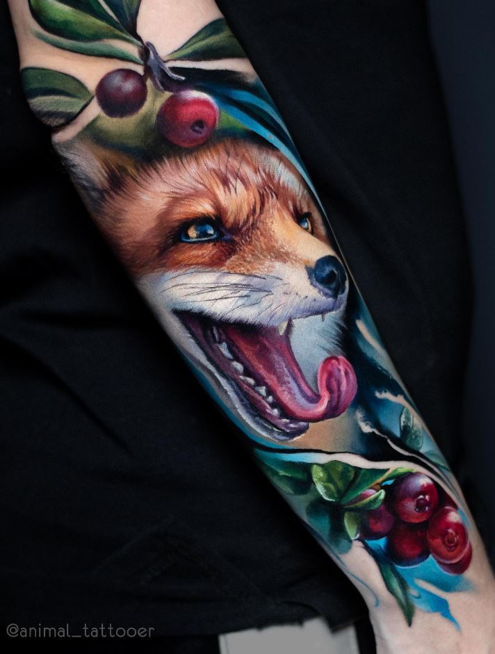 Cute Fox Tattoo